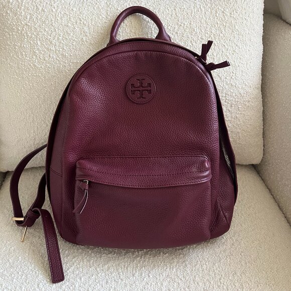 EUC Tory Burch Ella Leather Backpack in Merlot main image 6